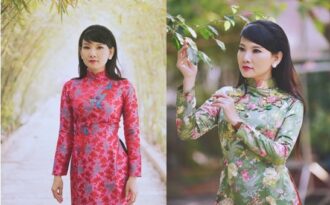 Nghệ sĩ Mỹ Uyên duyên dáng áo dài hoa đón Tết sớm