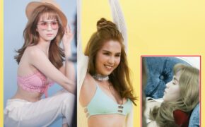 Ngọc Trinh khi nóng bỏng, lúc ngủ thiếp đi trong hậu trường làm mẫu