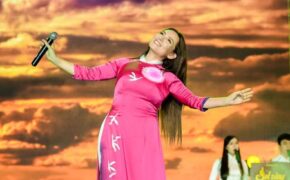 Phi Nhung thay gần 10 bộ áo dài trong một đêm diễn