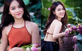 Những thiếu nữ mặc thế này đẹp hút mắt ở hồ sen, cần gì khoe thân