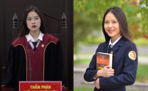 Nữ sinh khoác trang phục thẩm phán xinh đẹp và khí chất gây “sốt” mạng