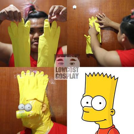 Diện mạo ấn tượng của Bart Simpson hóa ra được tạo nên từ găng tay cao su