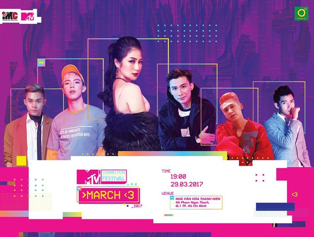 Đặc biệt, chuỗi liveshow “MTV Connection” cũng sẽ được phát sóng độc quyền trên MTV Việt Nam, mở đầu là liveshow tháng 3 với chủ đề “Boy’s Night – Đêm của những chàng trai”. Với khung chương trình giải trí đa dạng, MTV Viet Nam mang đến sự lựa chọn hoàn hảo cho giới trẻ đúng với slogan “Kênh quốc tế dành cho giới trẻ”.