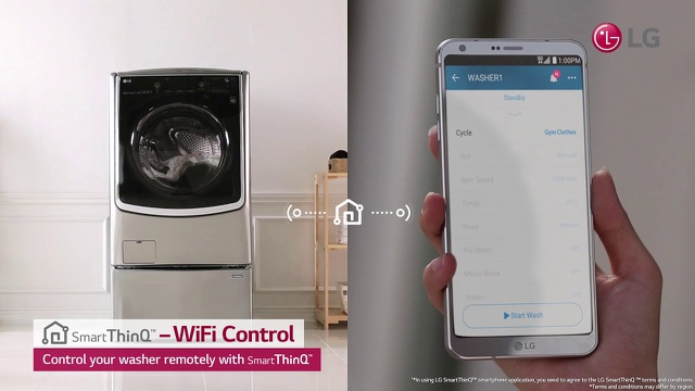Cho phép người dùng dễ dàng kiểm soát và điều khiển thiết bị qua smartphone bất cứ lúc nào, tính năng kết nối thông minh trên LG TWINWash chinh phục những người dùng bận rộn lại cầu toàn như Diễm My 9X