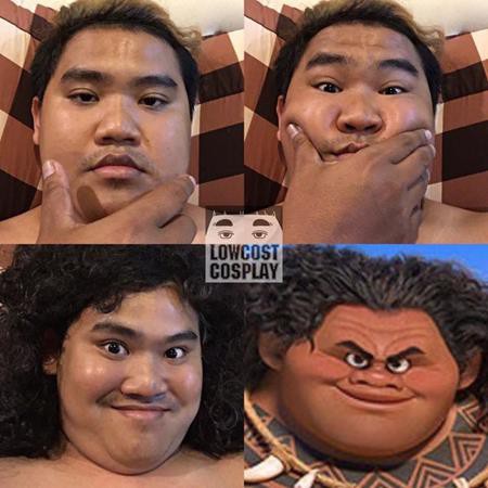 Màn hóa thân thành nhân vật Maui trong “Moana” của Sangchart bất ngờ nhận được đánh giá cao