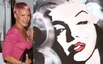 Pink chi mạnh cho bức tranh Marilyn Monroe