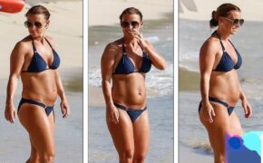 Coleen Rooney tự tin diện áo tắm sau 3 tháng sinh nở