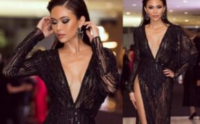 Mâu Thủy diện váy xẻ tận eo, khoe ngực đầy – chân thon