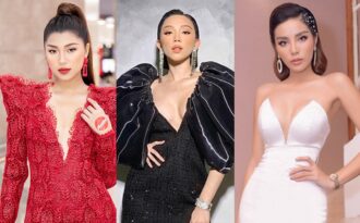 Hoa hậu Kỳ Duyên, Tóc Tiên diện váy xẻ sâu khoe vòng 1