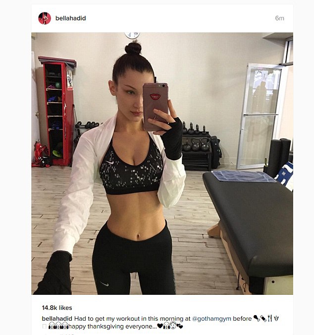  Chuẩn bị cho show diễn của Victorias Secret - chân dài Bella Hadid vẫn đi tập gym trong kỳ nghỉ lễ 