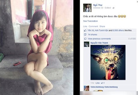 Hotgirl Việt với ảnh chéo chân gây bão Facebook