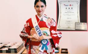 Thuỳ Dung nhận được giải thưởng đầu tiên tại Hoa hậu Quốc tế 2017