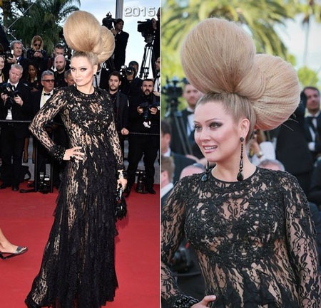 Ấn tượng với thời trang tóc của mỹ nhân Nga tại Cannes