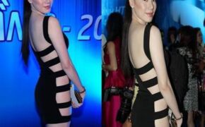 Sốc với váy hở bạo của Chung Thục Quyên