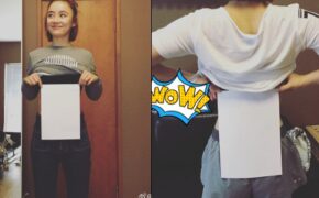 Thiếu nữ Trung Quốc rộ mốt so eo với… tờ giấy A4