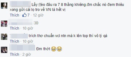 Hoảng hồn nạn nói tục, chửi bậy tràn lan trong giới trẻ - 1 Những từ ngữ tục tĩu trên một diễn đàn mạng xã hội