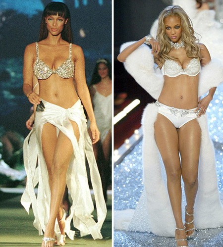 Tyra Banks tham gia trình diễn cho Victoria's Secret 8 mùa.