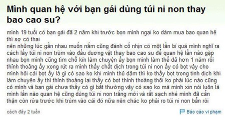 Sốc teen dùng túi ni lông thay... bao cao su - 1