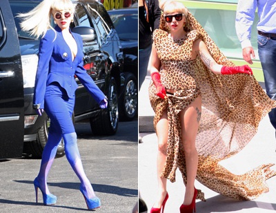 Lady Gaga ngày thay hai bộ đồ kỳ dị