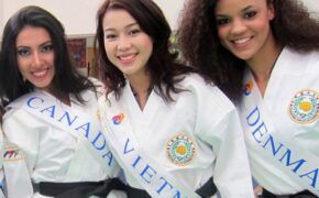 Thí sinh HH Châu Á Thái Bình Dương tập võ cùng các võ sư