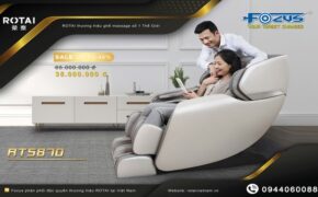 ROTAI Việt Nam ra mắt ghế massage toàn thân RT5870, tích hợp trí tuệ nhân tạo, giá KM 35 triệu