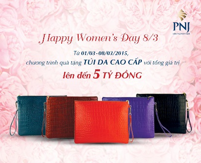 Từ 01/03- 15/03/2015 PNJ ưu đãi lên đến 15% khi mua hàng Online.