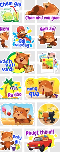 Bộ sticker riêng dành cho mùa hè vừa được Viber ra mắt đang cuốn hút các bạn trẻ