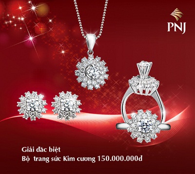 PNJ dành tặng khách hàng bộ trang sức kim cương 150 triệu đồng - 1