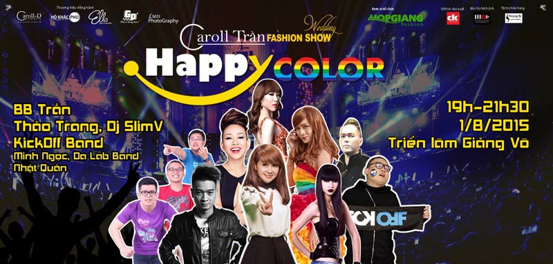 Lưu Thiên Hương tái hợp DJ SlimV trong show Happy Color - 5 Nhà thiết kế Caroll Trần chỉnh trang phục cho nghệ sỹ BB Trần