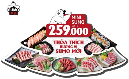 Mini Sumo Buffet - Thịt bò nướng sốt Nhật Yakiniku với giá hấp dẫn hơn