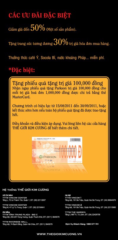 Thế Giới Kim Cương ưu đãi đặc biệt cho chủ thẻ Mastercard - 2