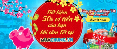 Đa dạng các mặt hàng Tết được giảm giá tới 50% trên Muachung.vn