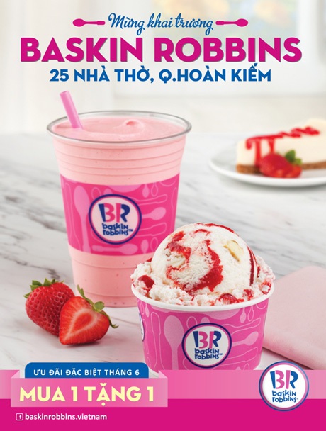 Baskin Robbins khai trương cửa hàng thứ 2 tại Hà Nội