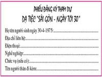 Dạ tiệc mừng những người sinh ngày 30/4/1975