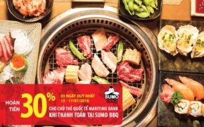 Ăn uống thả ga, hoàn tiền cực đã tới 30% với thẻ quốc tế Maritime Bank