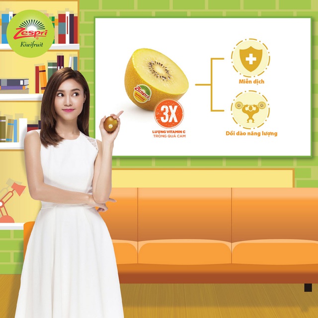 Các bạn có biết Kiwi Zespri SunGold có hàm lượng vitamin C gấp 3 lần quả cam cùng trong lượng?