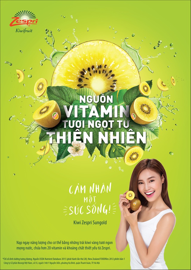 Bạn đã thử cảm nhận một sức sống từ nguồn vitamin C của Kiwi Zespri SunGold như Lan Ngọc chưa?