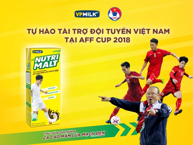 Uống NUTRIMALT, nạp năng lượng cùng bứt phá với Đội tuyển bóng đá Việt Nam tại AFF Cup 2018 các bạn nhé.