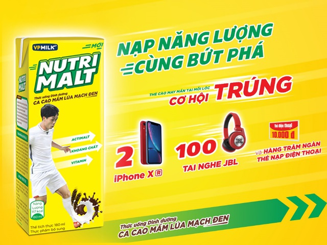 Uống NUTRIMALT – Trúng iPhone XR