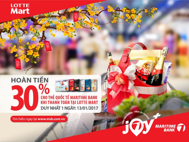 Hoàn tiền 30% tại LOTTE Mart cho chủ thẻ quốc tế Maritime Bank - 3