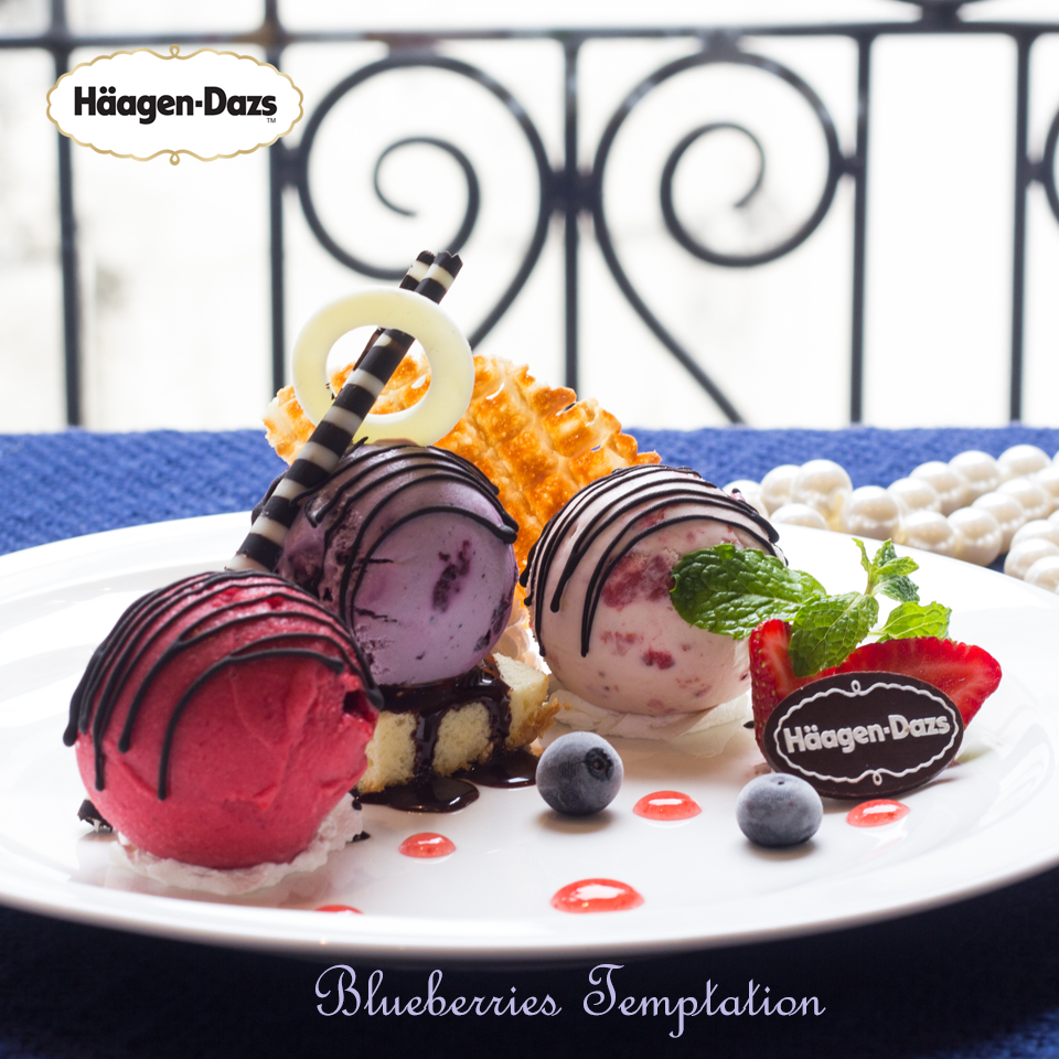 Vị kem Blueberries & Cream siêu cao cấp của Häagen-Dazs.