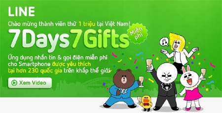 Tặng Sticker, LINE đón chào thành viên thứ một triệu