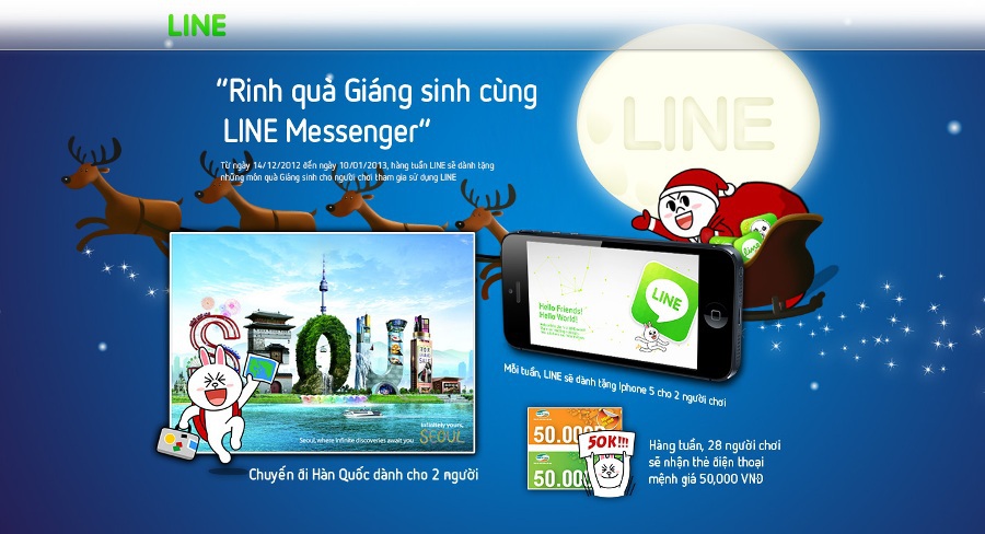 Giáng sinh cùng LINE rinh quà cực hot