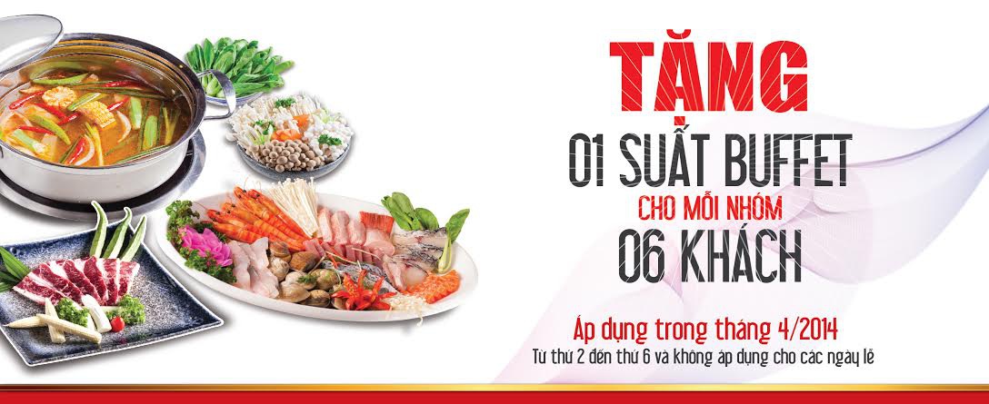 Kendo Buffet lẩu bò tặng buffet miễn phí trong tháng 4