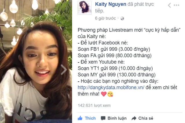  Kaity Nguyễn là một trong những sao trẻ “nghiện” livestream 