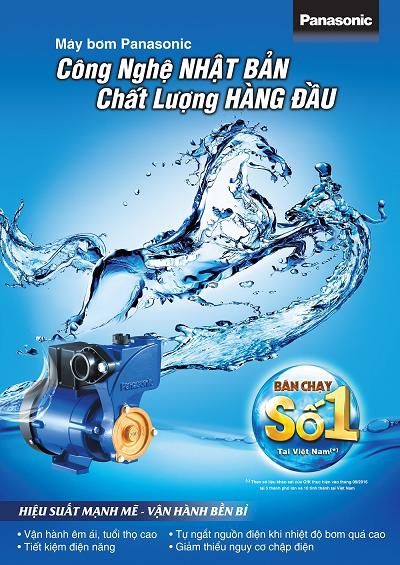 Máy bơm Panasonic được nhập khẩu nguyên chiếc từ Indonesia, sản xuất theo tiêu chuẩn chất lượng và dây truyền Nhật Bản đảm bảo hoạt động bền bỉ và vận hành êm ái, với chế độ bảo hành lên đến 24 tháng.