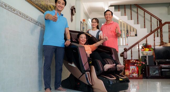 Ghế massage giúp bảo vệ sức khoẻ gia đình mùa Đông