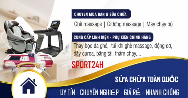 SPORT24H.VN cam kết dịch vụ sửa chữa ghế massage, máy chạy bộ tại nhà