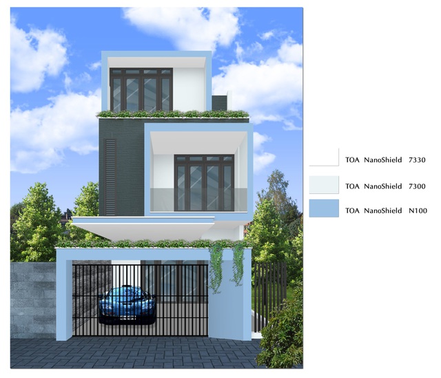 Sơn với công nghệ Nano giúp ngôi nhà luôn mới, đẹp, bền màu với thời gian