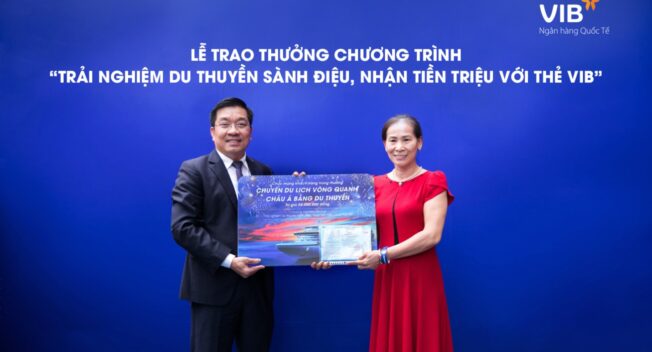 Đã có 2 chủ thẻ tín dụng VIB trúng cặp vé du lịch châu Á bằng du thuyền